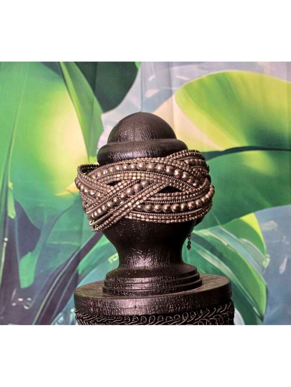 Unbranded Multi-Strand Silver Bead Cuff Bracelet